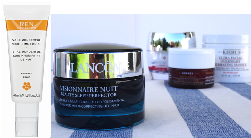 BeautyBlog-er du på natholdet, lancome visionnaire beauty sleep perfector og REN wake wonderful night-time facial