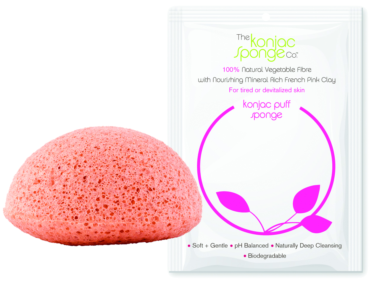 Konjac-Sponge-Facial-Puff-French-Pink-Clay